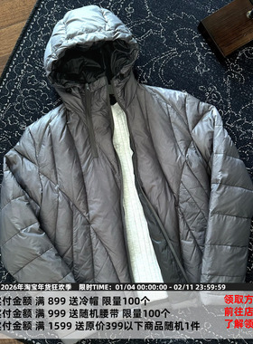 CATSSTAC 幻视斜拉链连帽羽绒服男 90白鸭绒 700蓬 轻型保暖锁温