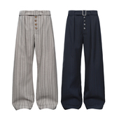 亲肤透气 2026春季 抗皱垂顺 天珠暗条纹垂坠阔腿西裤 CATSSTAC