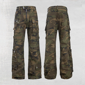 裤 多口袋设计宽松直筒工装 男 铠甲迷彩重磅炮弹裤 CATSSTAC