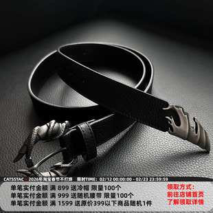 CATSSTAC 烛龙头层牛皮腰带 宽2.8CM 适配多种裤型