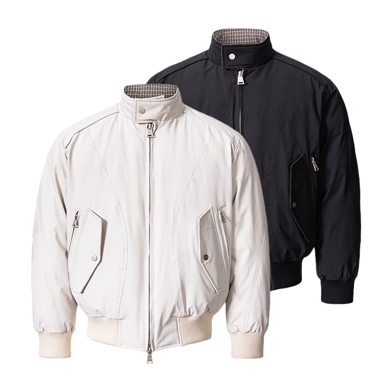 CATSSTAC 哈灵顿格纹棉服cleanfit风 短款版型 小众设计 冬季保暖