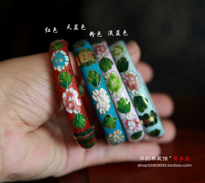 90年代老货 正宗北京特色手工艺品 景泰蓝手镯 古典配饰 外事礼品