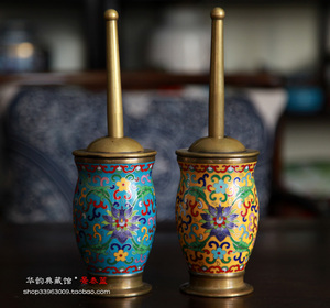 正宗北京特色手工艺品景泰蓝 仿古捣药罐 捣碎器捣药罐食物研磨器