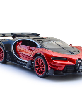 1/32合金布加迪GT潜龙仿真跑车模型摆件声光回力小汽车玩具礼品男