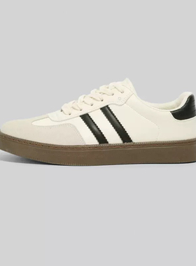 【透气软皮】2025春夏柔软超纤皮德训鞋板鞋休闲鞋复古小众男女鞋