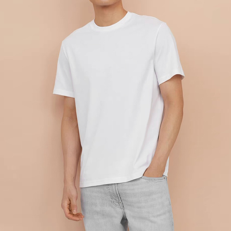 【无缝衣身纯色短T】 XINGCHENG/行承230克纯棉无缝织男女短袖T恤