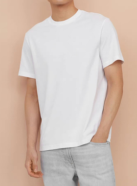 【无缝衣身纯色短T】 XINGCHENG/行承230克纯棉无缝织男女短袖T恤