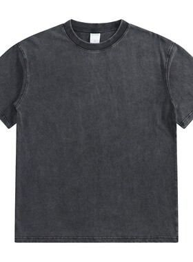 水洗款棉T恤|280克重磅纯棉男女t恤美式复古水洗做旧宽松INS潮