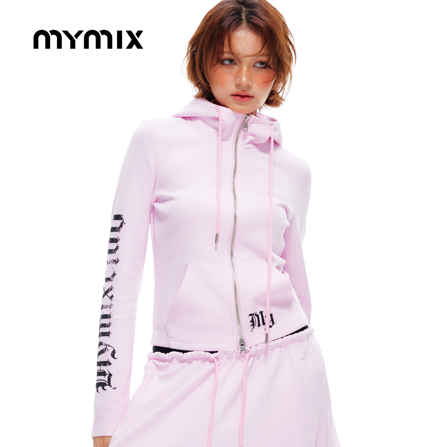 mymix秋季新款连帽拉链辣妹卫衣图片