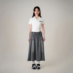 短款 t恤女独特漂亮超好看小衫 25夏新品 上衣 MYMIX白色POLO短袖