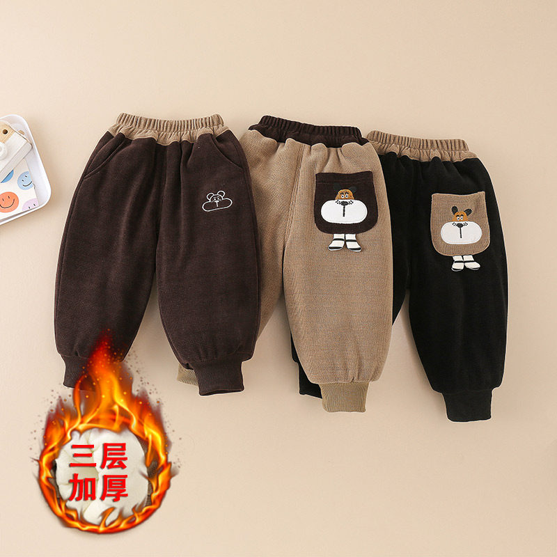 男童冬季加绒加厚棉裤宝宝三层夹棉裤子婴儿童装外穿保暖一条过冬,童装/婴儿装/亲子装,裤子,淘宝优惠券,粉丝福利购,淘宝优惠卷