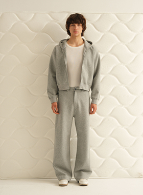 Retro 21 R21 纯色短宽版型 舒适慵懒空气层拉链连帽卫衣休闲外套