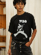 R21 春夏新款 Retro 黑色复古摇滚乐队文化单缝线短袖 Tee
