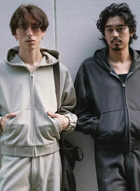 Retro 21 R21 舒适慵懒磨毛感面料拉链连帽帽衫