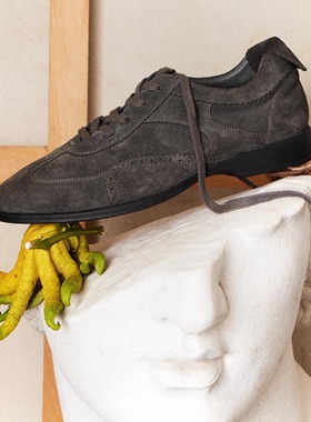 Retro 21  R21 意大利VIBRAM胎牛反绒牛皮布洛克雕花休闲运动皮鞋