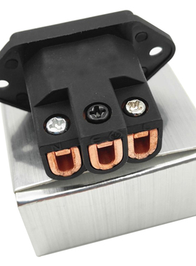 古河FI-06纯紫铜机尾座HIFI音响功放CD机尾插座AC电源尾座免焊接