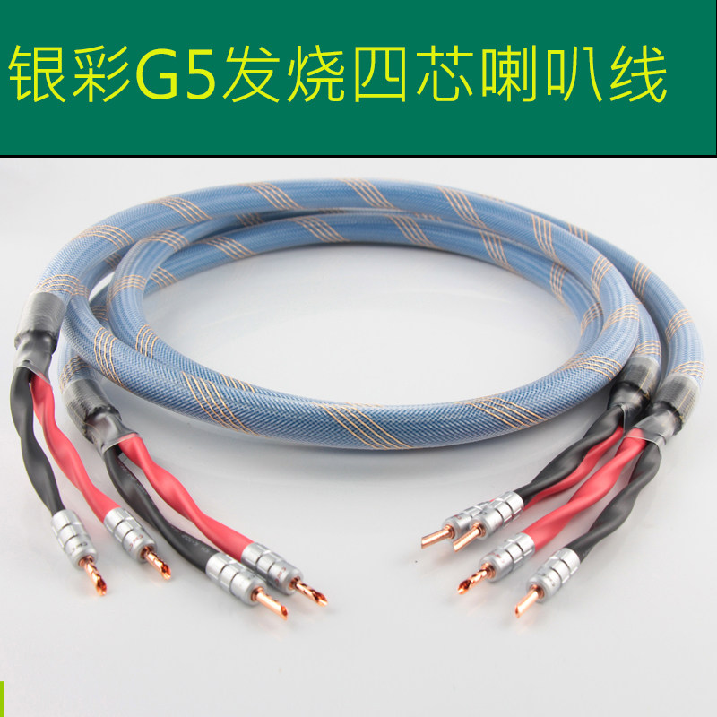 AudioXSOCC发烧音响喇叭线荷兰银采G5单晶铜镀银主音箱线 中置线