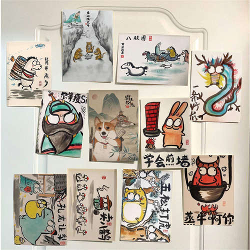 卡通墙贴卡片房间改造贴画