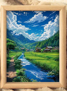故乡的原风景桌面摆件相框装饰画