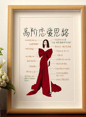 自律励志人物摆件相框现代装饰画