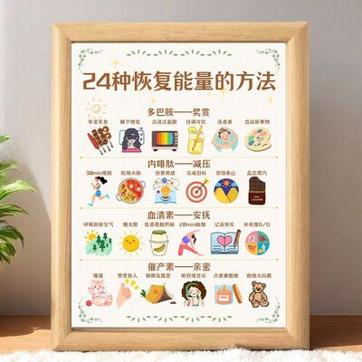 治愈系生活摆件拒绝焦虑相框