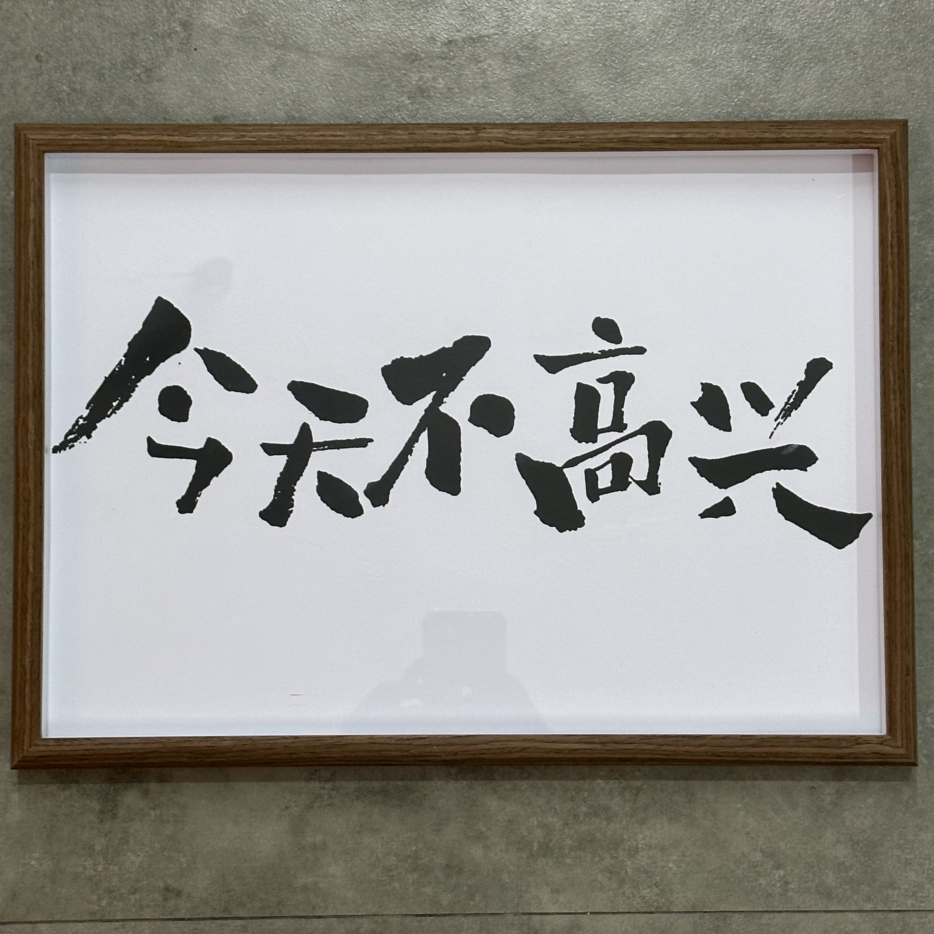 今天不高兴 情绪摆台相框摆件装饰画壁画电表箱挂画趣味文字送礼