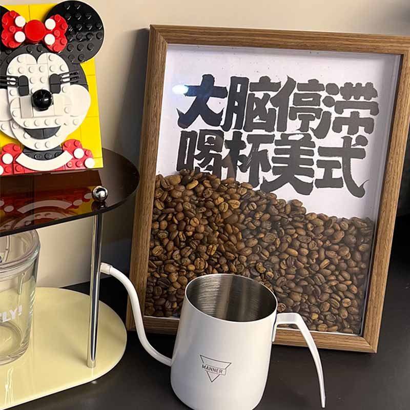 创意咖啡豆实木相框摆台自制diy