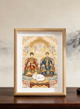 神像桌面相框摆件装饰画