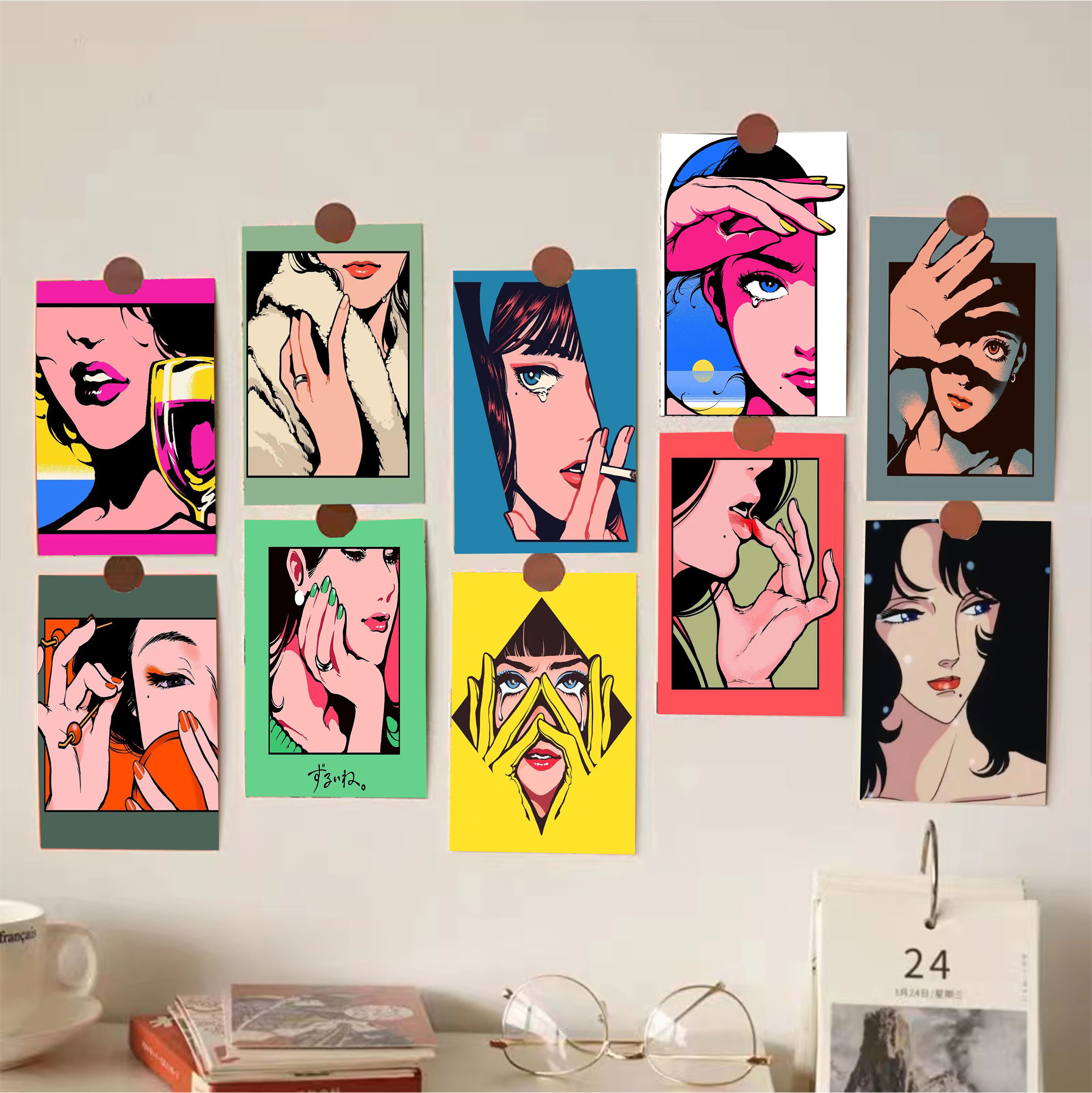 墙面装饰卡片ins墙上装饰墙贴