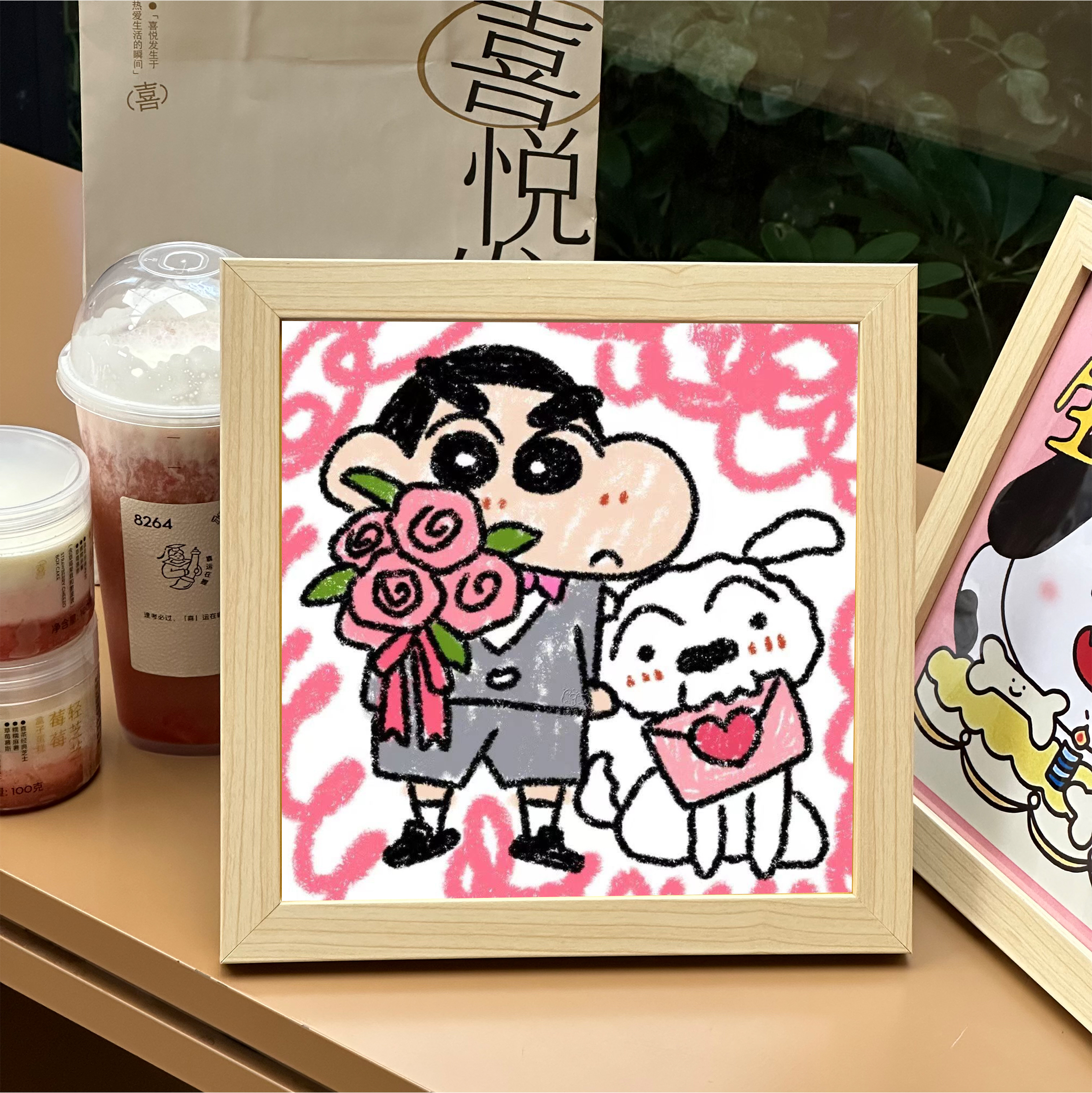 8寸实木相框摆件装饰画