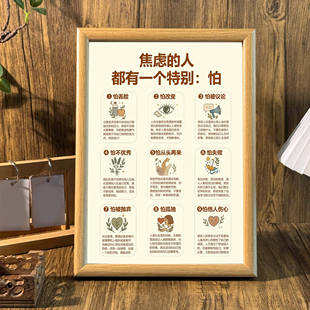 焦虑的人不要害怕提升自己认知桌面学习摆件励志文字相框墙面挂画