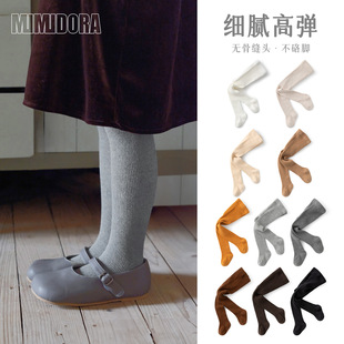 4岁5儿童灰色春款连裤袜女童打底裤配裙子春天宝宝连体袜子大屁屁