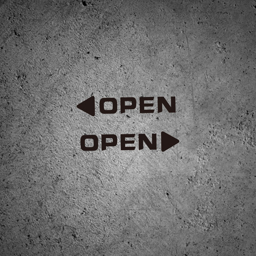 汽车门把手后门开关OPEN贴提示贴