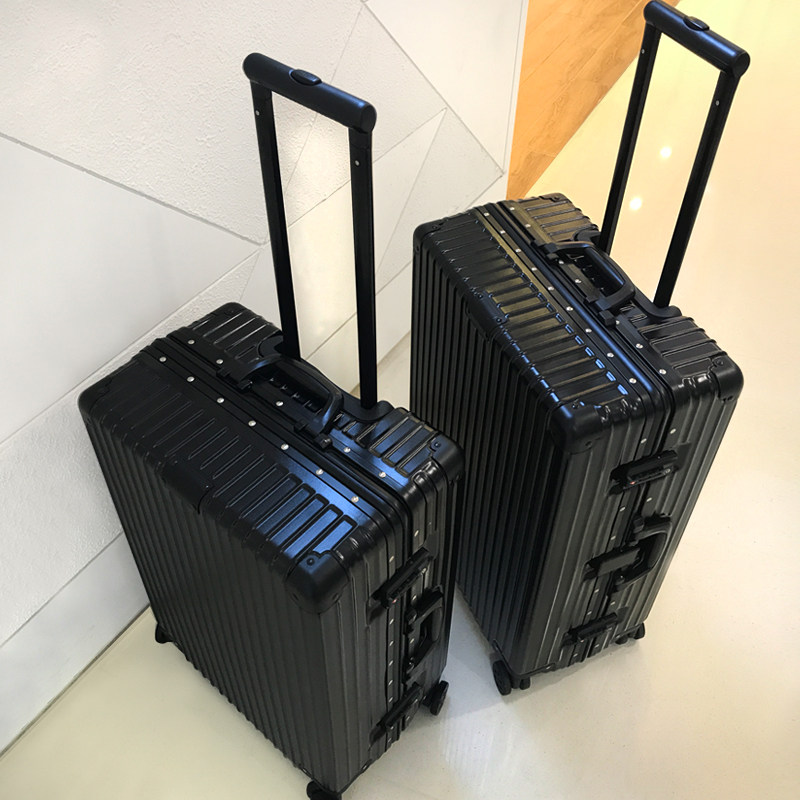 网红款pc铝框行李箱女拉杆旅行箱包学生男登机密码皮箱子24/28寸