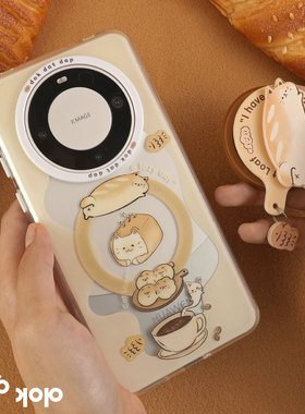 dokdatdap面包小猫华为Mate70pro手机壳可爱新款适用华为MATE60保护套全包防摔小众原创设计磁吸手机壳mate70