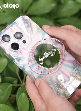 蝴蝶烟花苹果17pro原创iPhone16promax手机壳磁吸可爱适用苹果15pro磁吸壳电镀新款卡通苹果14潮流小众女生13