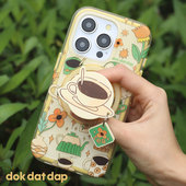 dokdatdap下午茶原创苹果15promax手机壳磁吸个性 插画卡通苹果13潮流小众女生 趣味适用iPhone14pro磁吸壳新款