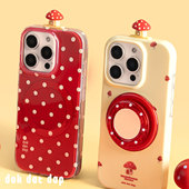 dokdatdap立体蘑菇原创iPhone17pro手机壳个性 ins 趣味波点适用苹果16pro磁吸手机壳可爱卡通苹果15潮流小众款