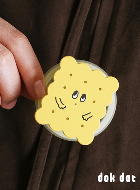 dokdatdap原创方形饼干磁吸手机支架个性可爱磁吸支架小众设计