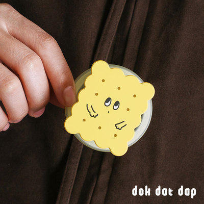 dokdatdap原创方形饼干磁吸手机支架个性可爱磁吸支架小众设计