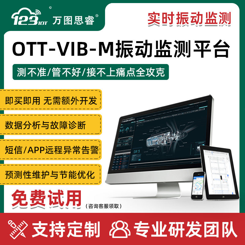 设备预测性维护系统振动监测云平台定制私有部署小程序电机风机泵
