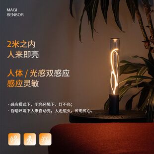磁氛围跨境感应智能充电小夜灯无线玄关LIGHT衣柜灯LEDAUGE人体