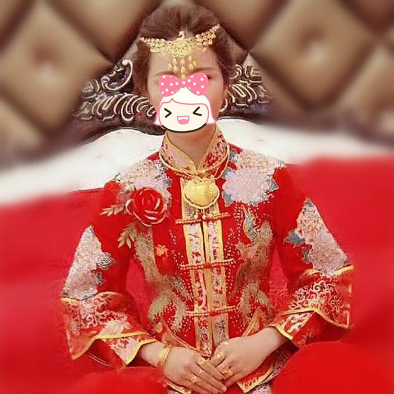 新款孔雀镀金头饰项链两用结婚镀金项链镀金头饰套链