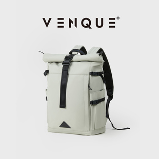 venque范克通勤旅行双肩包男士 大容量背包男防水书包电脑包礼物
