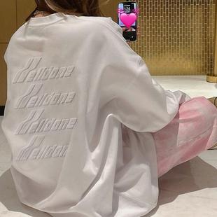 宽松圆领卫衣 SHARKFACE浮雕潮牌美式 王安宇同款 WELLDONE