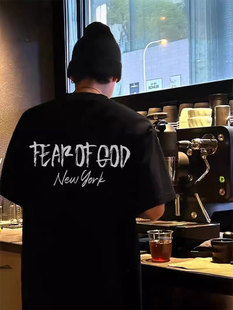 纯棉宽松短袖 FOG复线ESSENTIALS纽约限定美式 GOD FEAR 男 T恤衫