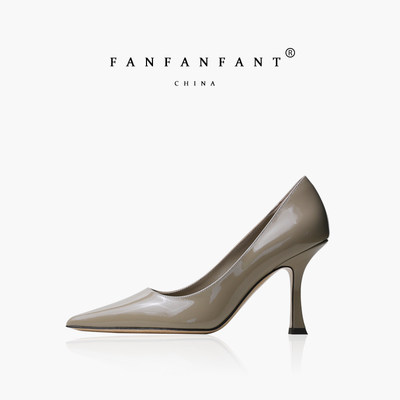 fanfanfant高级舒适牛漆皮高跟鞋