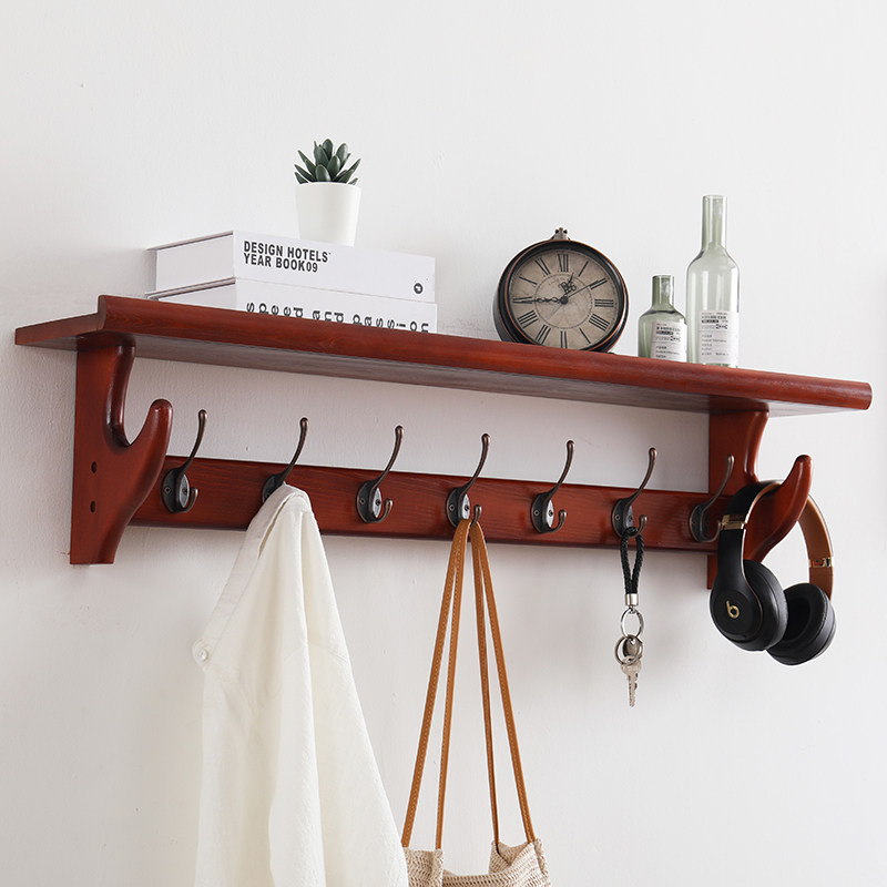 北欧挂衣架创意壁挂墙上挂衣钩实木卧室客厅玄关入户门置物衣帽架,收纳整理,挂钩/粘钩,淘宝优惠券,粉丝福利购,淘宝优惠卷