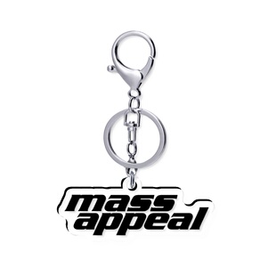 nas 厂牌 mass appeal logo 5cm透明钥匙扣龙虾扣挂件