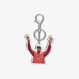 kanye SZN YZY 5cm透明钥匙扣龙虾扣 west